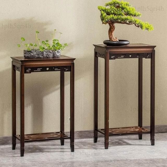 楠木花架 植物架 盆栽架 置物架 裝飾架 藝品架 花瓶架 財位桌 花臺 四方花臺 花臺櫃 花架 花盆擺件