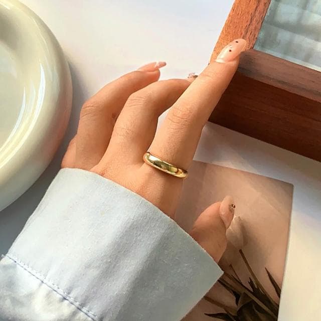 【LEEHER】ins戒指/情侶戒指/純銀戒指/素戒指/戒指/銀飾/個性戒指/簡約戒指/開口戒指/情人節禮物