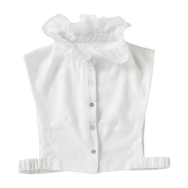 【米蘭精品】假領子襯衫領片網紗木耳邊立領百搭女裝配件情人節生日聖誕節交換禮物2色74ac33