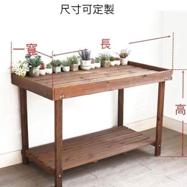 花架 陽台防腐實木多肉戶外室內雙層花台置物架花盆收納盆景架 花架陽台落地式 盆栽架 園藝花架 植物架 花架落地 花盆架