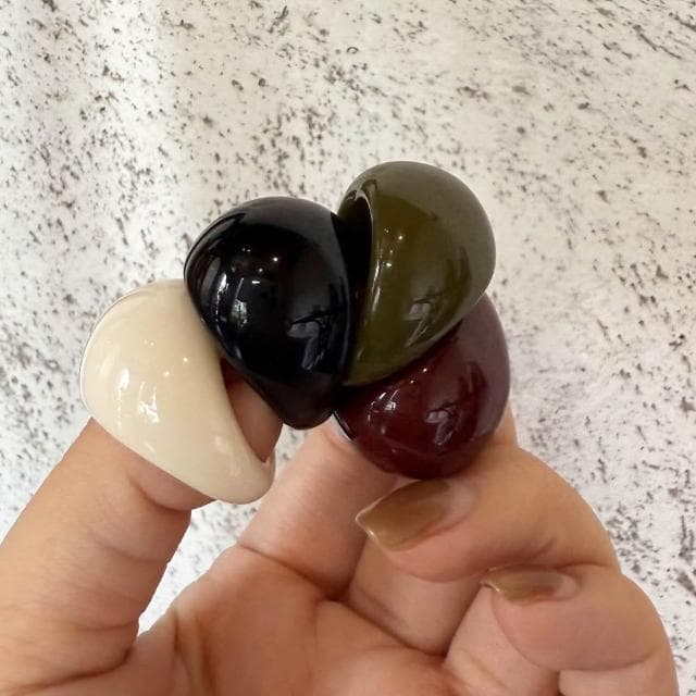 【EMMA SUE】戒指 樹脂戒指 小眾設計 時尚設計感ins風 個性戒指 男女通用 閨密戒指 禮物 情侶戒指 交換禮物