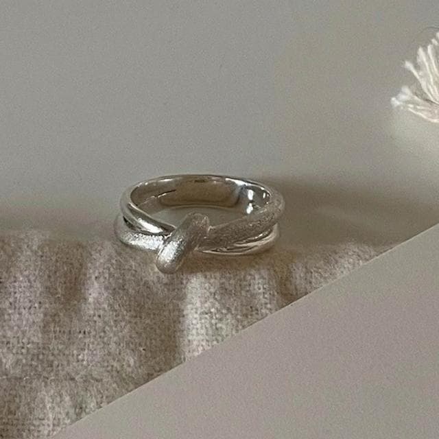 【LEEHER】戒指/銅戒指/金屬/雙層/簡約百搭/男女通用/情侶戒指/結婚戒指/小眾設計/重工繩結/男生戒指/閨密戒指/禮物/