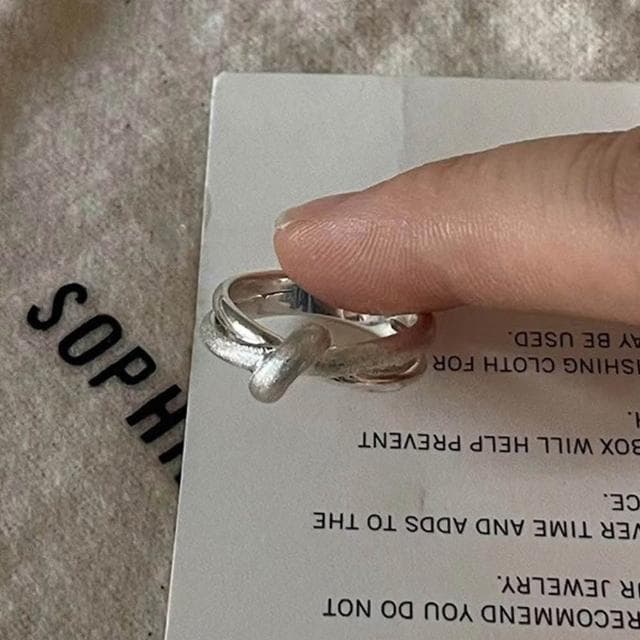【LEEHER】戒指/銅戒指/金屬/雙層/簡約百搭/男女通用/情侶戒指/結婚戒指/小眾設計/重工繩結/男生戒指/閨密戒指/禮物/