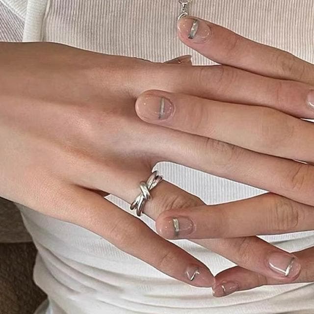 【LEEHER】戒指/銅戒指/金屬/雙層/簡約百搭/男女通用/情侶戒指/結婚戒指/小眾設計/重工繩結/男生戒指/閨密戒指/禮物/