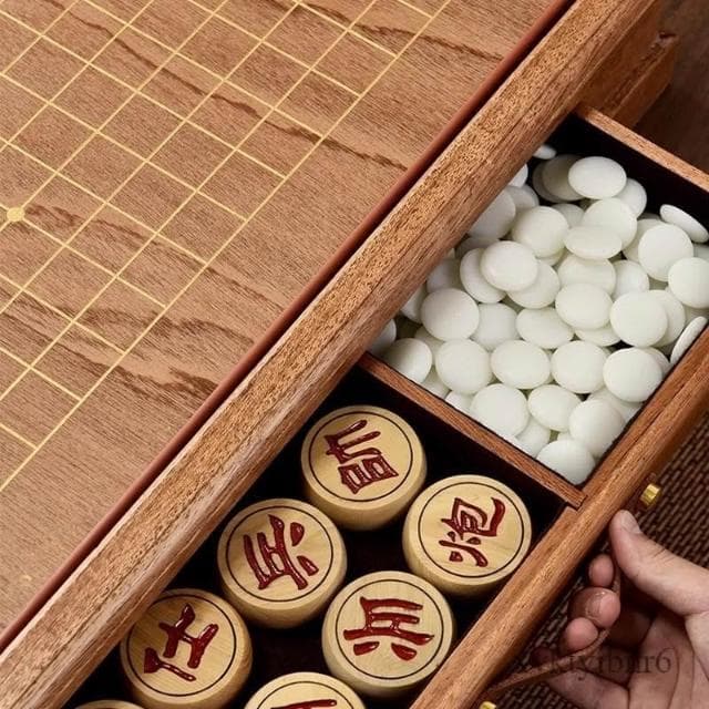 免稅 開發票  二合一圍棋象棋雙用棋盤 雲子圍棋 五子棋套裝 雙面棋桌 兒童家用送禮禮物