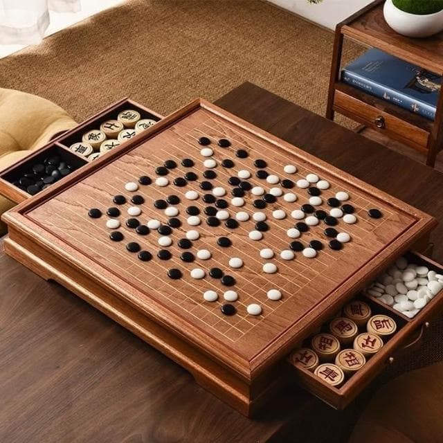 免稅 開發票  二合一圍棋象棋雙用棋盤 雲子圍棋 五子棋套裝 雙面棋桌 兒童家用送禮禮物