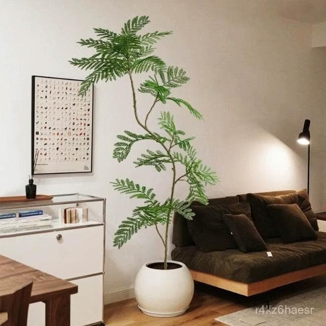 可開發票 塑料植物 仿真樹 仿真花 藍花楹仿真樹綠植大型盆栽客廳高端輕奢仿生植物室內落地裝飾擺件