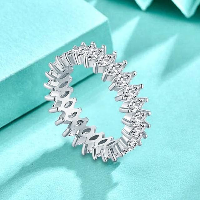 【MoonDy】925 純銀 鋯石 戒指 指環 飾品 排戒 生日禮物 歐美戒指 高級感 輕奢 小眾設計 食指戒 情侶戒指 情人節禮物