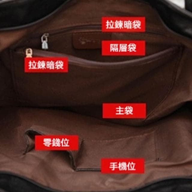 【LEESA】軟皮包包\大容量包包\媽媽單肩包\包包\黑色包包\托特包\大容量媽媽包\水洗皮單肩包\生日禮物\單肩包\大包包