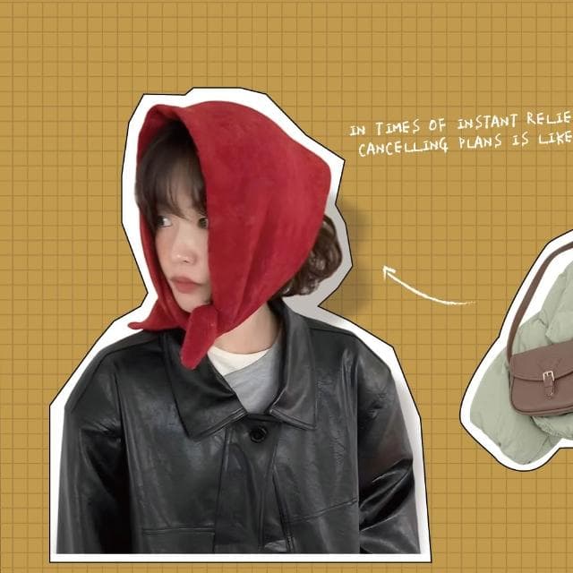 【ZOII 佐壹】東大門同款～2用羊毛三角頭巾圍巾 三角巾 頭巾 圍巾 披肩 羊毛圍巾 韓版圍巾#111012