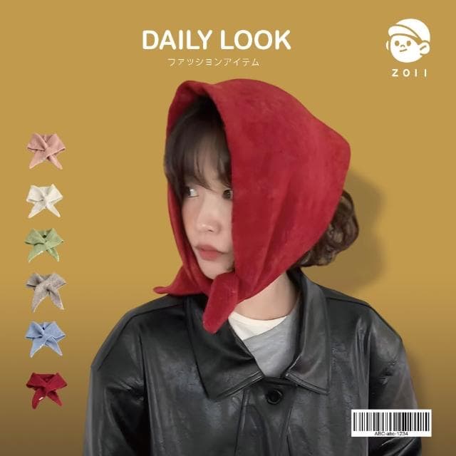 【ZOII 佐壹】東大門同款～2用羊毛三角頭巾圍巾 三角巾 頭巾 圍巾 披肩 羊毛圍巾 韓版圍巾#111012