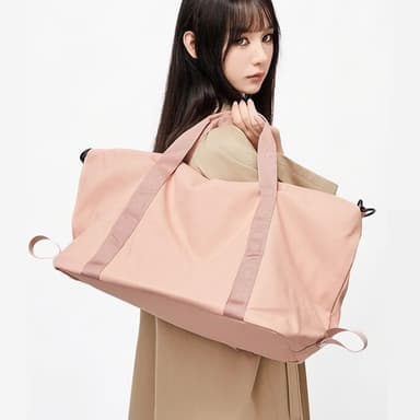 【LEESA】黑色包包\過夜包\女生禮物\包包\手提包\運動包\旅行袋大容量\羽絨包\斜背包\健身包\運動包\保齡球包\尼龍包\