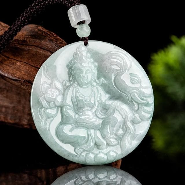 【Paiya 派亞】緬甸a貨翡翠觀音普賢菩薩糯種玉石吊墜男女款挂件龍蛇守護神交換禮物/送禮