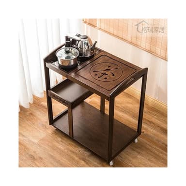 ⚡免運 茶車 簡約現代小茶 幾移動沙發邊幾 置物架 茶桌 茶盤 茶具 燒水壺 一體家用 小茶台 茶車 陽台 泡茶桌
