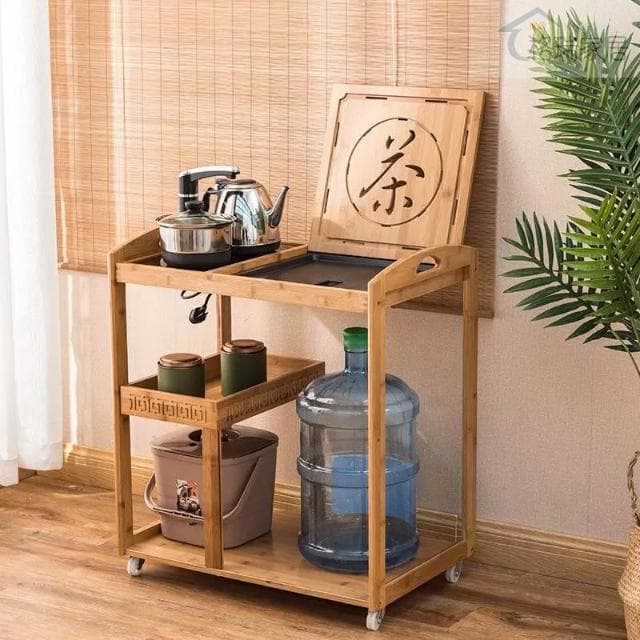 ⚡免運 茶車 簡約現代小茶 幾移動沙發邊幾 置物架 茶桌 茶盤 茶具 燒水壺 一體家用 小茶台 茶車 陽台 泡茶桌