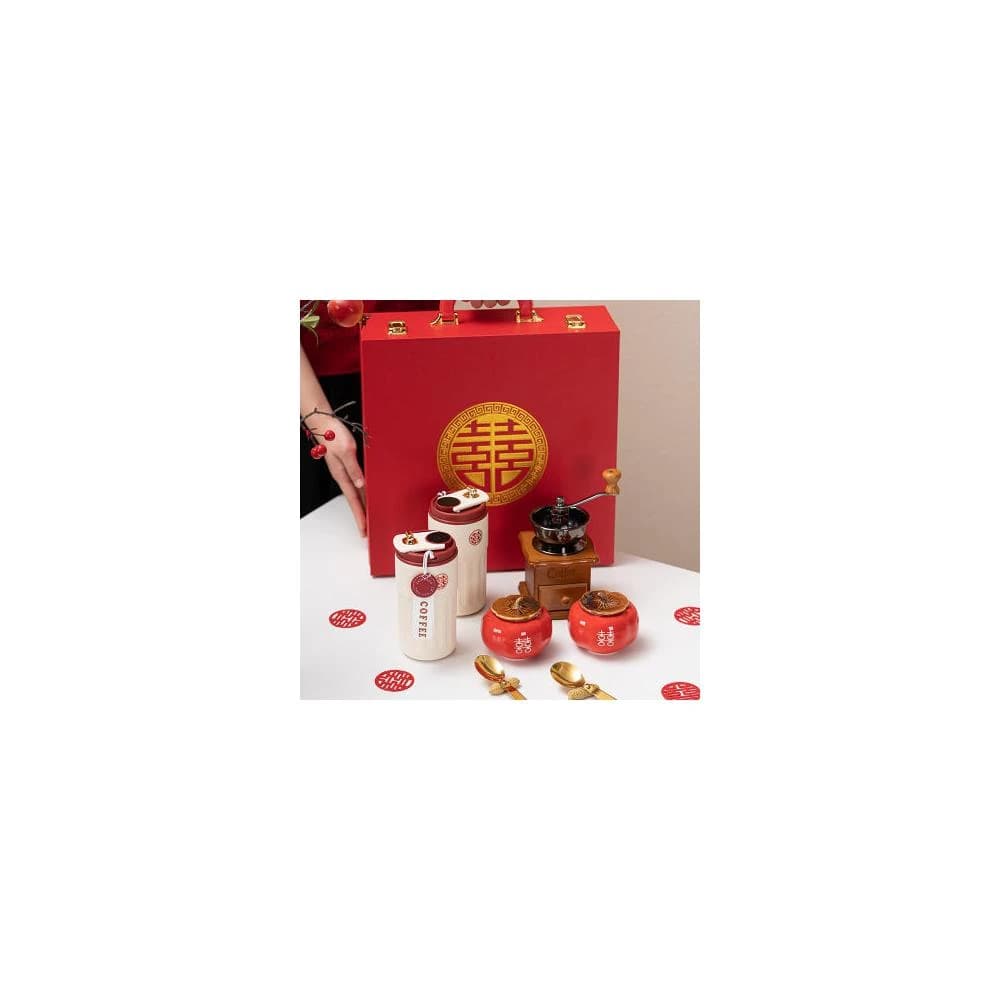 光滑不藏垢 閨蜜新婚禮物送新人咖啡機創意禮品結婚訂婚實用咖啡杯高檔伴手禮