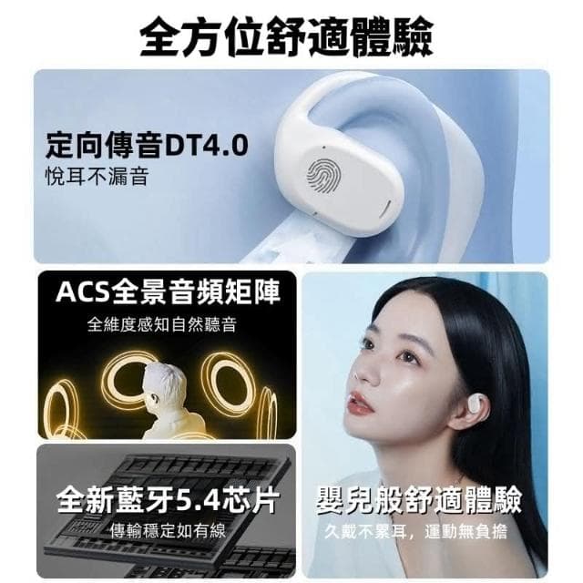 ✨台灣現貨✨ 無線藍牙耳機 運動藍牙耳機 無線耳機 開放式耳機 運動耳機 不入耳 防水掛耳運動跑步超長續航 降噪耳機