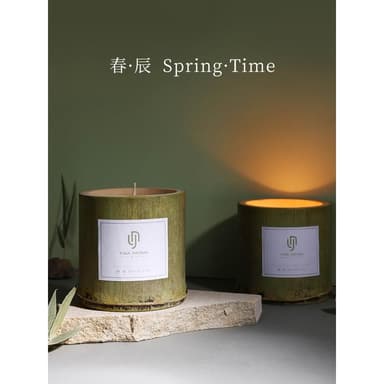 春辰竹子香薰蜡烛室内家用持久留香春节过年礼盒氛围感礼物伴手礼