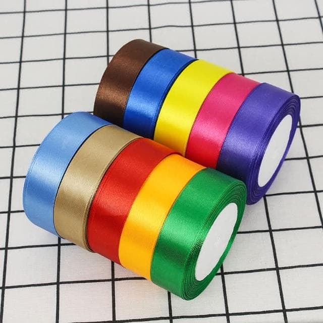 25mm 秀士緞帶  2.5公分 亮面緞帶 蝴蝶結 花束 禮物 包裝 緞帶 禮物盒 12H快速出貨 氣球快易送