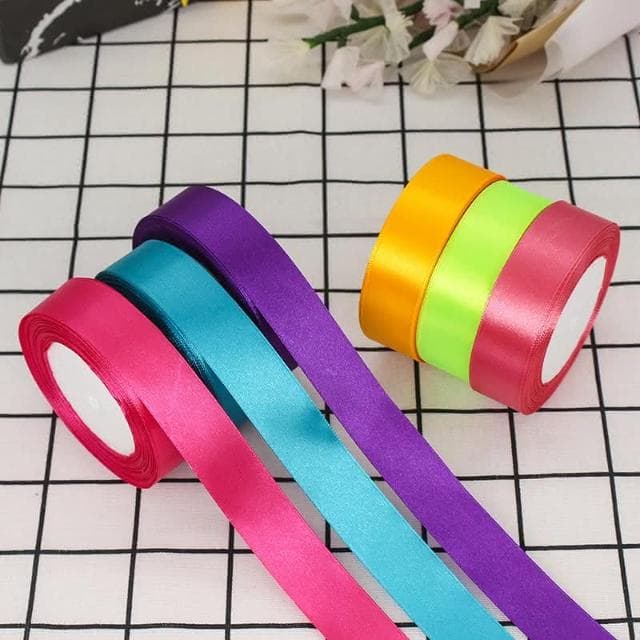 25mm 秀士緞帶  2.5公分 亮面緞帶 蝴蝶結 花束 禮物 包裝 緞帶 禮物盒 12H快速出貨 氣球快易送