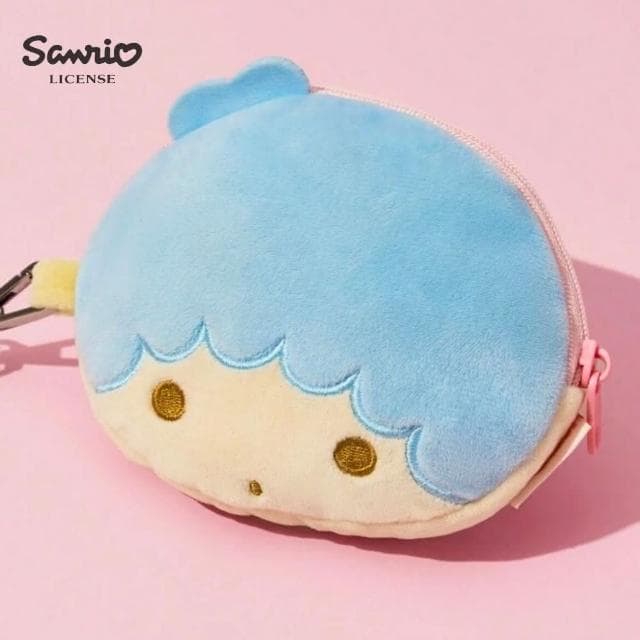 【SANRIO 三麗鷗】KiKiLaLa雙子星正版授權雙面毛絨零錢包耳機包吊飾鑰匙圈(閨蜜女兒女友老婆聖誕交換禮物)
