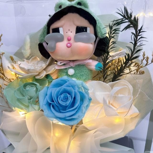 12H快速出貨 (氣球快易送)  CRYING AGAIN 哭蛙哭蛙小花束禮盒 情人花束 禮物 告白花束 乾燥花束 情人節 求婚花 禮盒