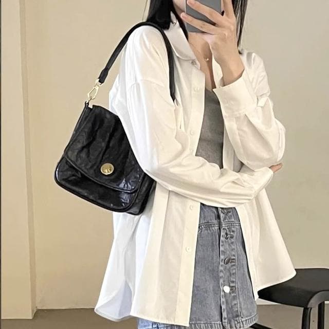 【LEESA】皺紋包\腋下包\單肩包\斜背包\真皮包包\復古包包\牛皮包包\禮物\包包\高級感\復古托特包\肩背真皮包