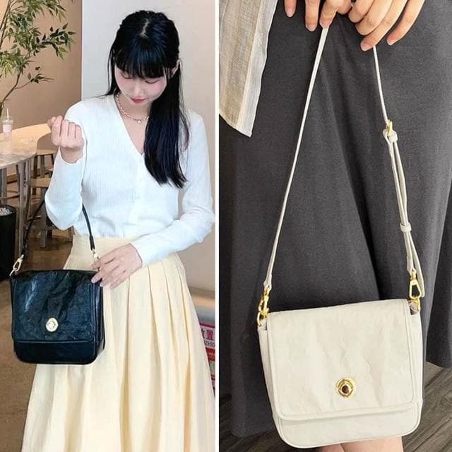 【LEESA】皺紋包\腋下包\單肩包\斜背包\真皮包包\復古包包\牛皮包包\禮物\包包\高級感\復古托特包\肩背真皮包
