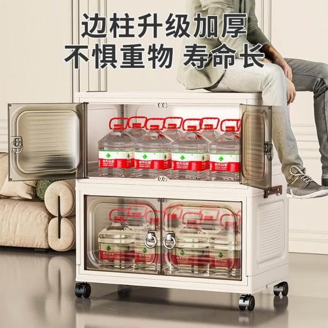 免安裝收納櫃置物櫃寶寶衣櫃嬰兒衣服整理箱塑膠零食櫃折疊儲物櫃
