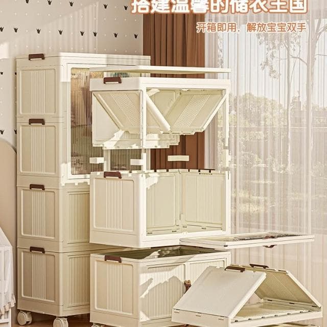 嬰兒衣服收納櫃免安裝寶寶衣櫃兒童小衣櫥整理塑膠家用零食儲物櫃