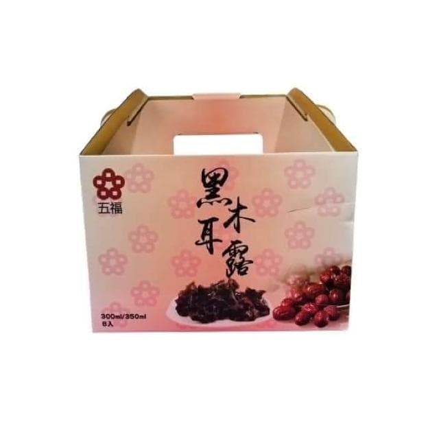 【五福】年節送禮，小禮盒推薦)養生黑木耳露禮盒350mlX8入X4箱(共32入；黑糖/紅棗)