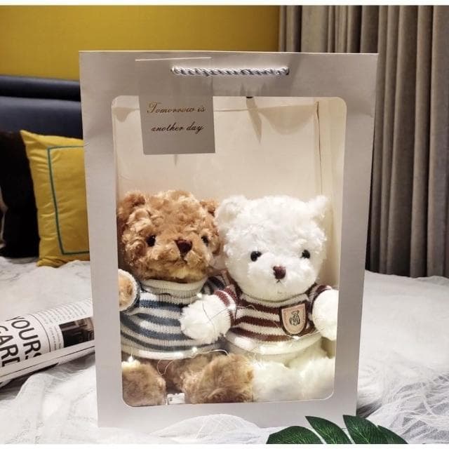 Bear Baby 浪漫燈串小熊組合畢業禮物 生日禮物 閨蜜禮物 禮品 絨毛娃娃
