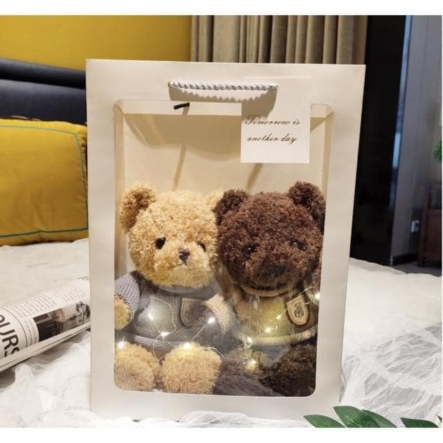 Bear Baby 浪漫燈串小熊組合畢業禮物 生日禮物 閨蜜禮物 禮品 絨毛娃娃