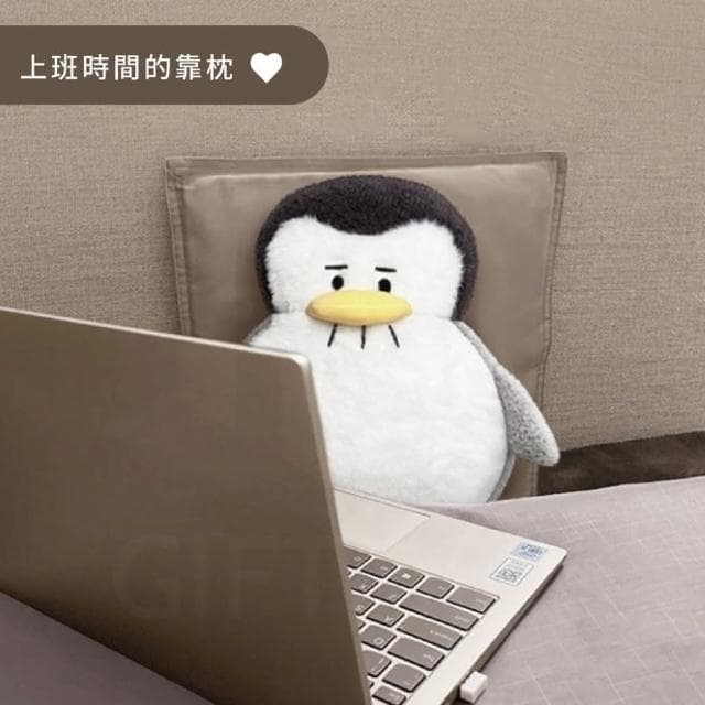 ʚ ɞGIFTME5台灣現貨ʚ ɞ企鵝抱枕-M號爆炸頭款沙發靠枕 爆炸頭企鵝 可愛娃娃 療癒 情人節禮物 兒童節禮物