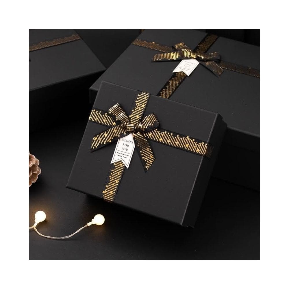 GIFTME5 燙金質感緞帶禮盒-特大款空盒款禮物盒 精美禮盒 驚喜盒 生日禮盒 情人節 紀念日禮物 送禮 包裝盒 禮品盒