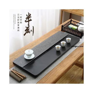 烏金石茶盤整塊家用石頭天然石材現代簡約排水茶臺茶具托盤大茶海