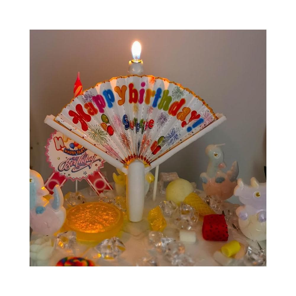 扇形生日蠟燭 蠟燭 驚喜蠟燭 造型蠟燭 裝飾蠟燭 扇子蠟燭 蛋糕蠟燭 蠟燭扇 慶生蠟燭