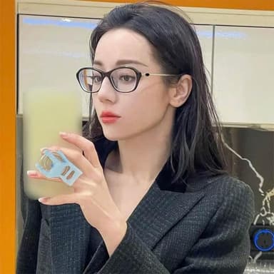 【LEEHER】貓眼眼鏡/粗框眼鏡/眼鏡框/眼鏡架/眼鏡女/老錢風/ins/素顏眼鏡/黑框眼鏡/無配度眼鏡框/生日禮物/復古