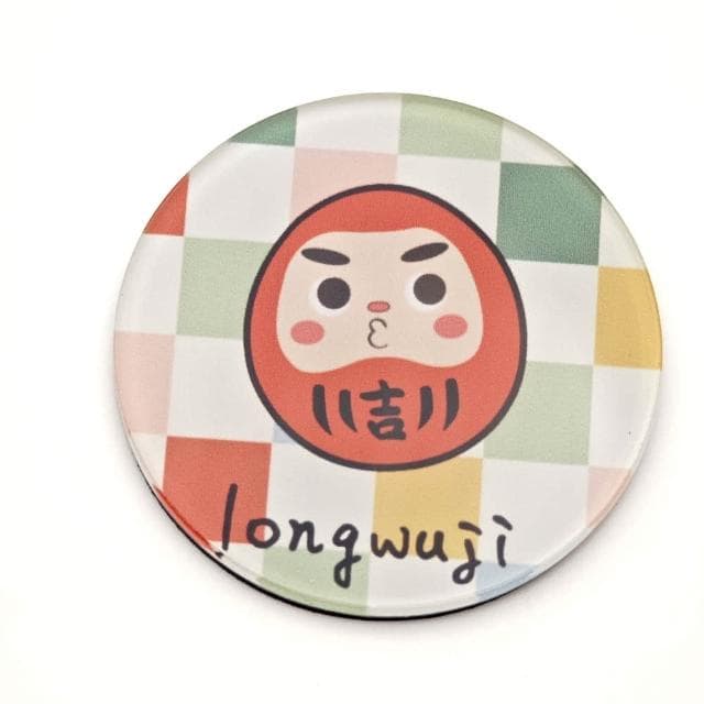 【longtanji】隆探吉 精緻可愛壓克力磁鐵 (交換禮物 聖誕禮物 冰箱貼 冰箱磁 達摩不倒翁 福神)