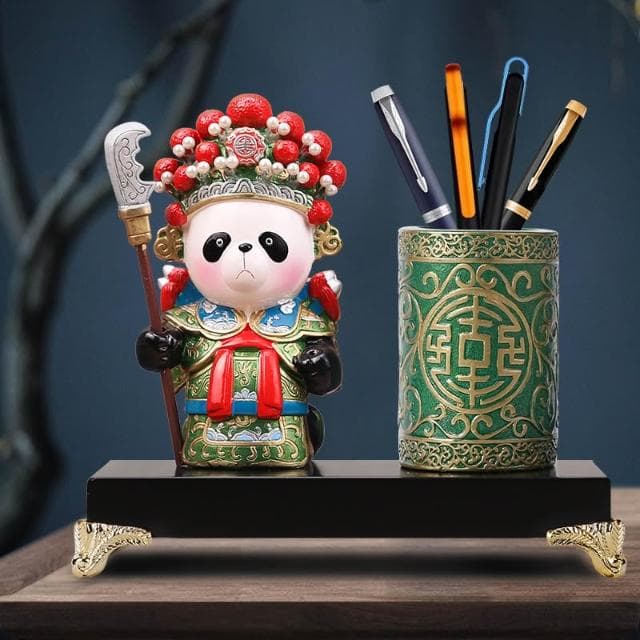 川劇臉譜熊貓筆筒擺件四川成都旅遊紀念品會議年會新年禮物伴手禮