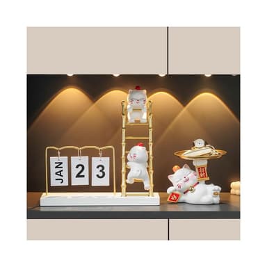 入門玄關招財貓鑰匙收納擺件客廳暖居高級感裝飾品新房子喬遷禮物
