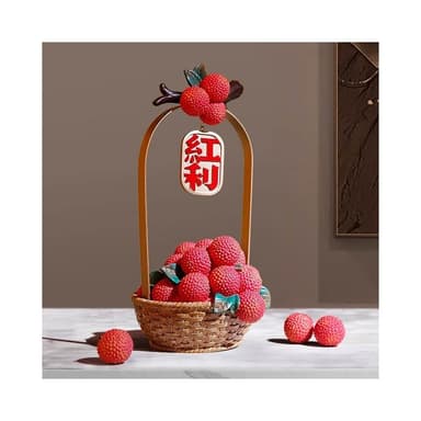 紅利荔枝擺件 客廳招財家居裝飾品 開業禮物喬遷新居禮品
