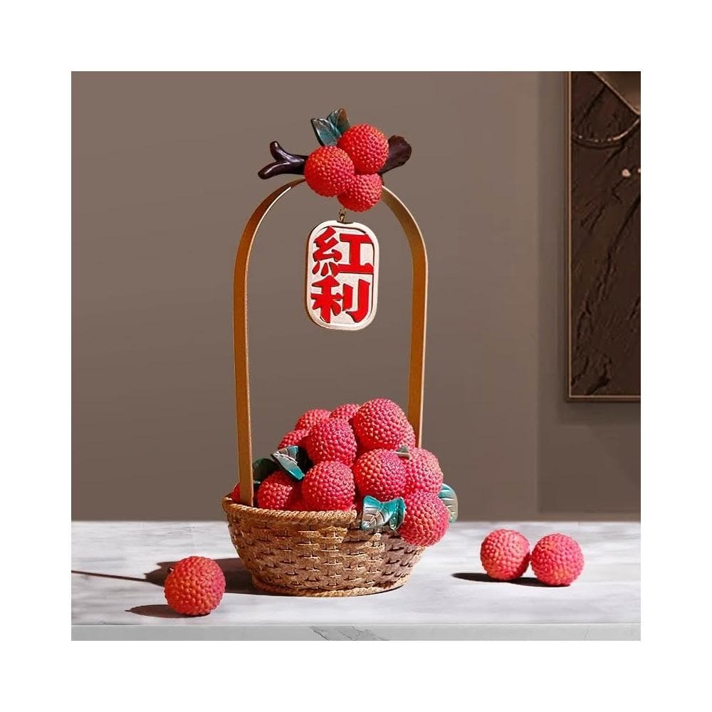 紅利荔枝擺件 客廳招財家居裝飾品 開業禮物喬遷新居禮品