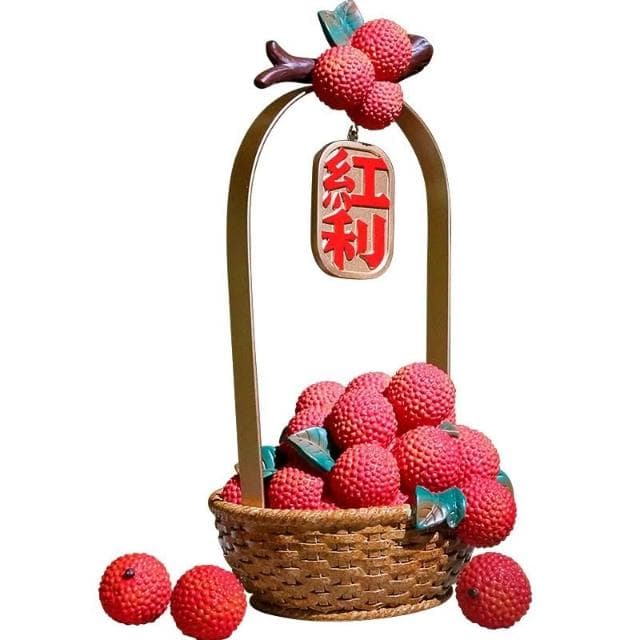 紅利荔枝擺件 客廳招財家居裝飾品 開業禮物喬遷新居禮品