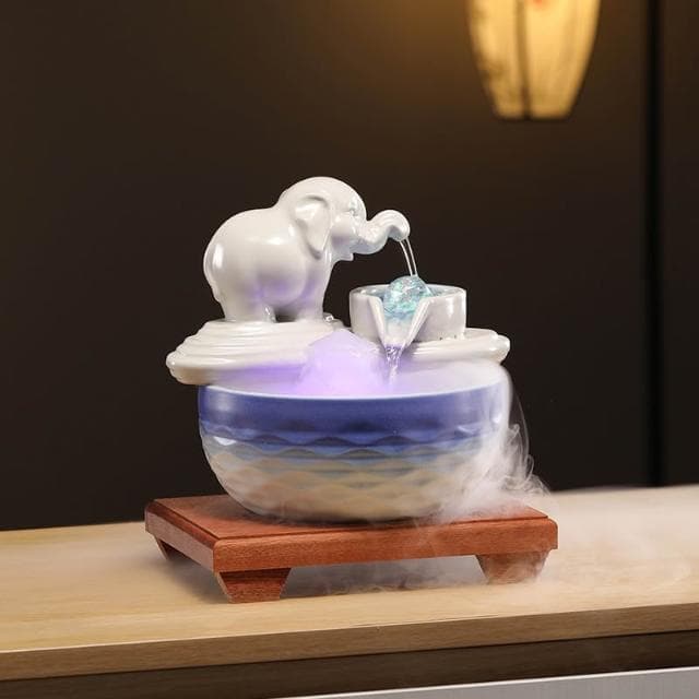 可定LOGO招財流水擺件企業辦公室裝飾品桌面公司商務送禮開業禮品