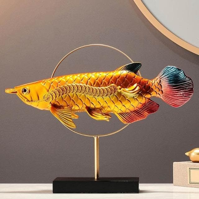 金龍魚擺件客廳電視櫃酒櫃辦公室家居裝飾品搬家禮物喬遷新居禮品