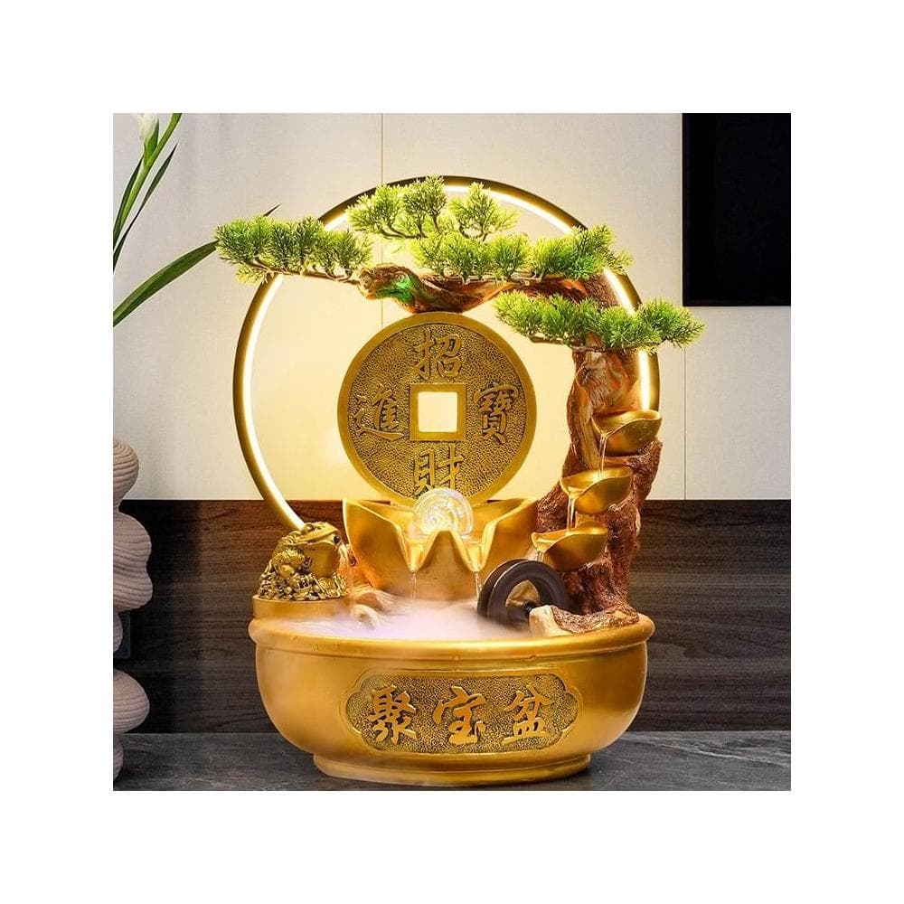 聚寶盆 金蟾招財流水盆 流水聚寶盆 流水擺件 招財擺飾 開運 風水招財流水組 風水擺件 開幕送禮 入厝禮物 DPKI