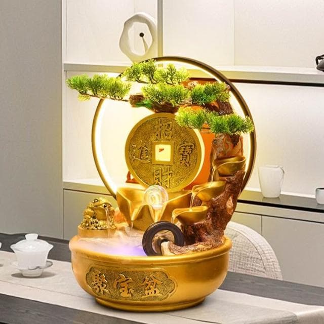 聚寶盆 金蟾招財流水盆 流水聚寶盆 流水擺件 招財擺飾 開運 風水招財流水組 風水擺件 開幕送禮 入厝禮物 DPKI