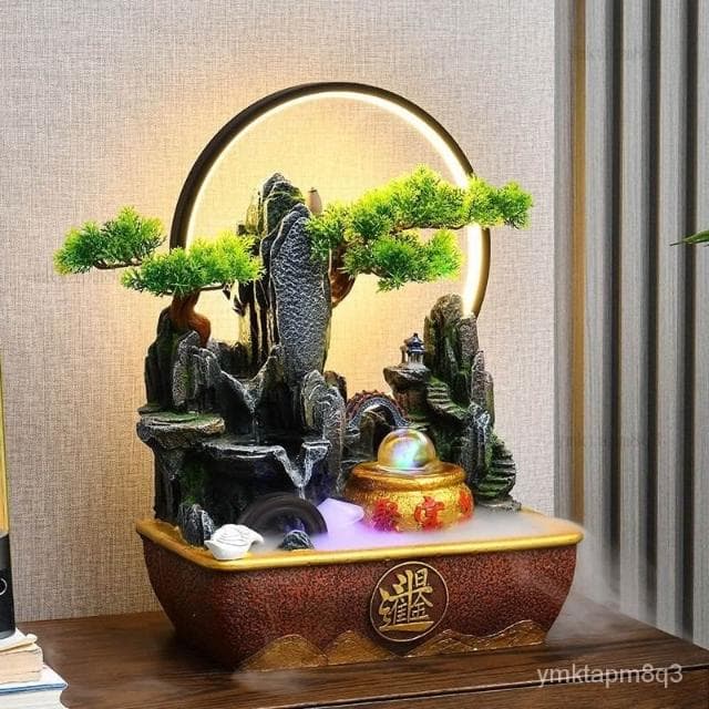 ⭐免運 高山流水 招財流水盆  流水聚寶盆 流水擺件 開運 招財擺飾 風水招財流水組 風水擺件 入厝禮物 開幕送禮