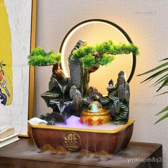 ⭐免運 高山流水 招財流水盆  流水聚寶盆 流水擺件 開運 招財擺飾 風水招財流水組 風水擺件 入厝禮物 開幕送禮